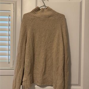 Zara Beige Ribbed Sweater